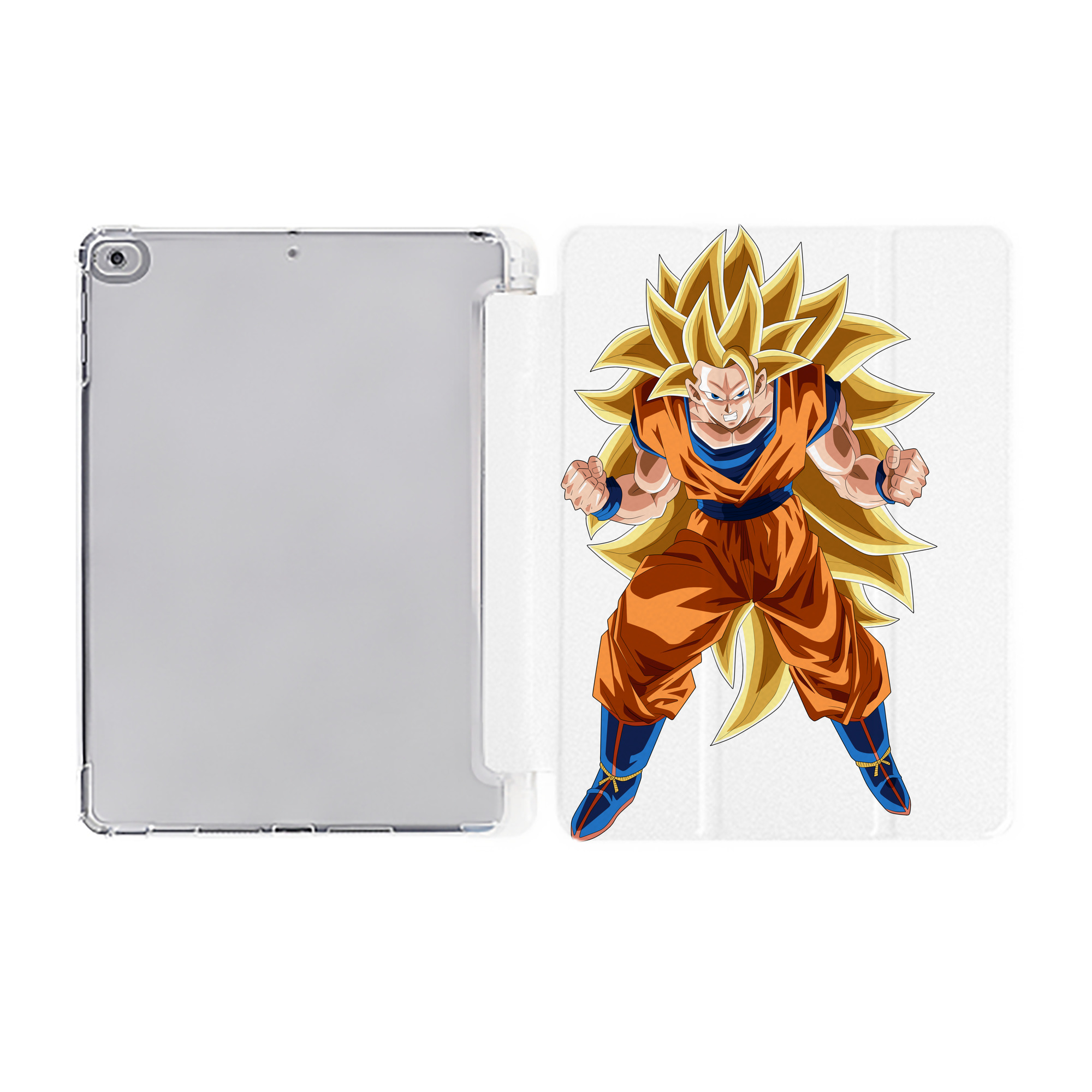 （画像用） ドラゴンボール 孫悟空（そん ごくう）Son Goku カカロット DRAGON BALL Kakarotto IPad ケース ペン収納付き 三つ折りスタンド PUレザー×シリコン 対応機種9.5/10.5/10.9インチ
